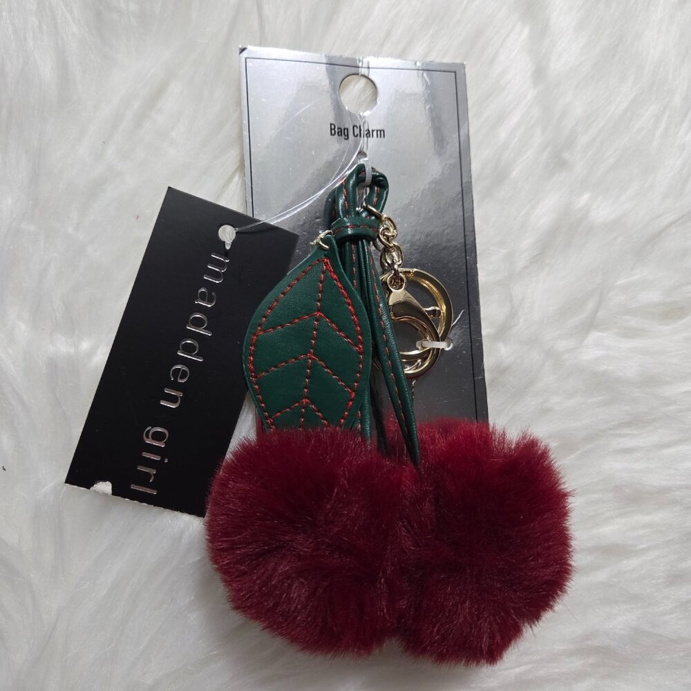 Madden Girl Plush Cherry Bag Charm
